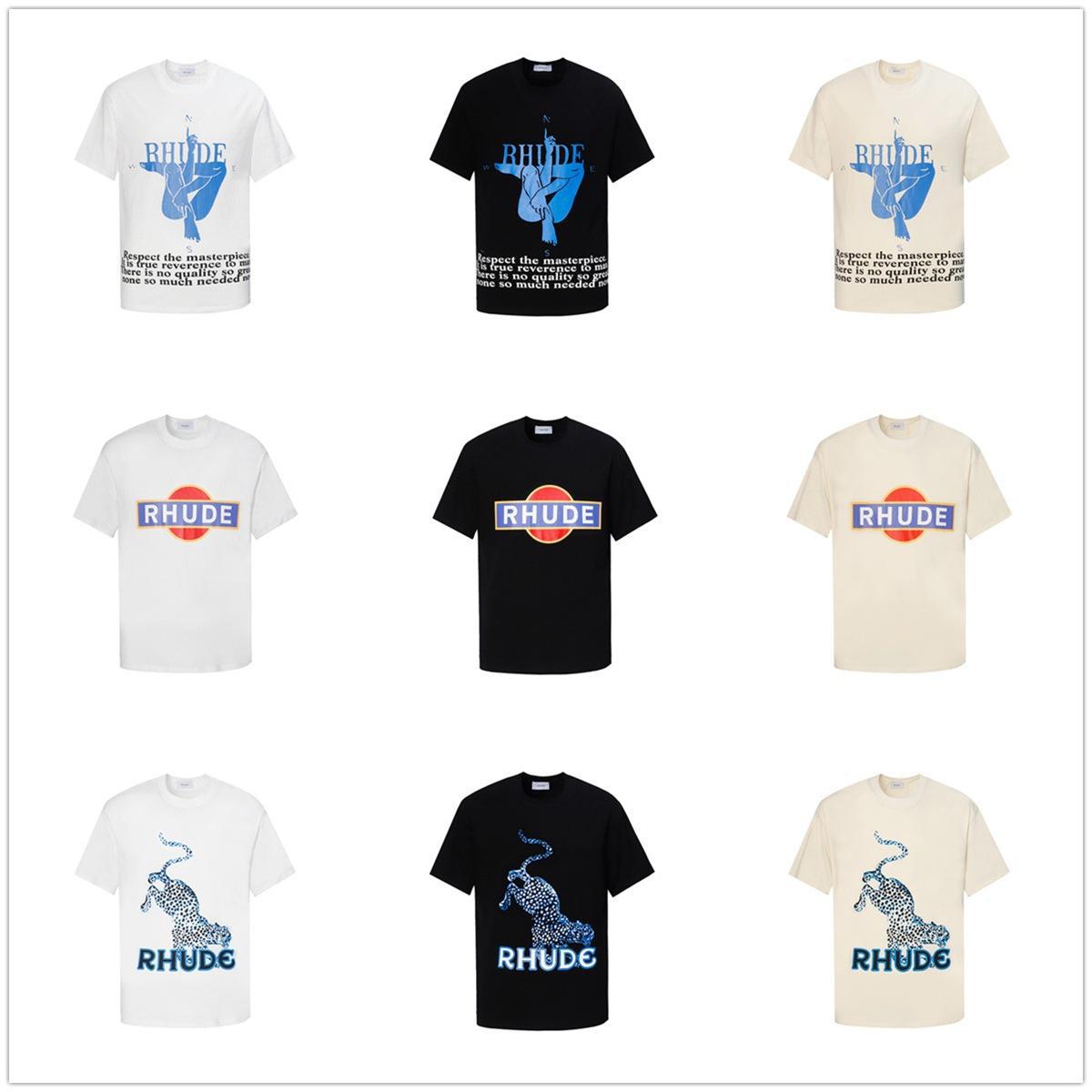 Streetwear Brand Slogans - ルーズメンズ半袖Tシャツ 2023 ファッションブランド レタースローガン レオパード柄 カジュアルコットン