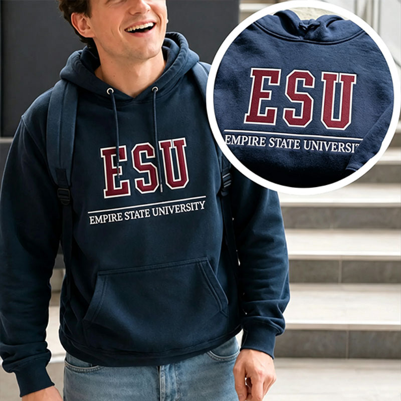 Streetwear Brand Hoodie - ESUエンパイアステート大学のフーディスウェットシャツ、トム・ホランドブランドのニューデイマーチ、ピーター・フーディ、ユニセックス、春夏用長袖。