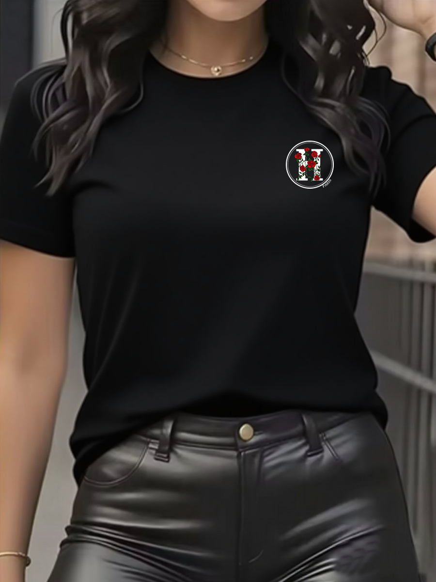 女性の Tシャツレジャーファッション半袖コットン Tシャツ高 - Women Streetwear Brand のレビューと価格