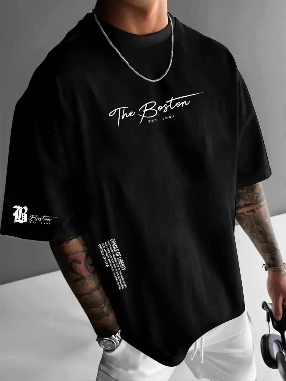 最新の高級メンズブランド、レタープリントTシャツ、100%純 - Streetwear Brand Clothing のレビューと価格