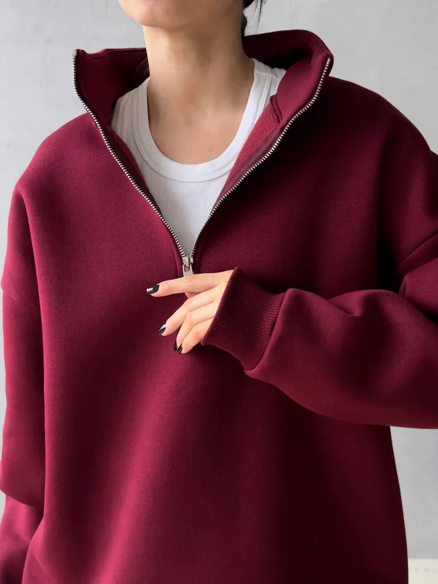 アメリカンレトロハーフジッパーアルファベットパッチ長袖パーカ - Streetwear Brand Hoodie のレビューと価格