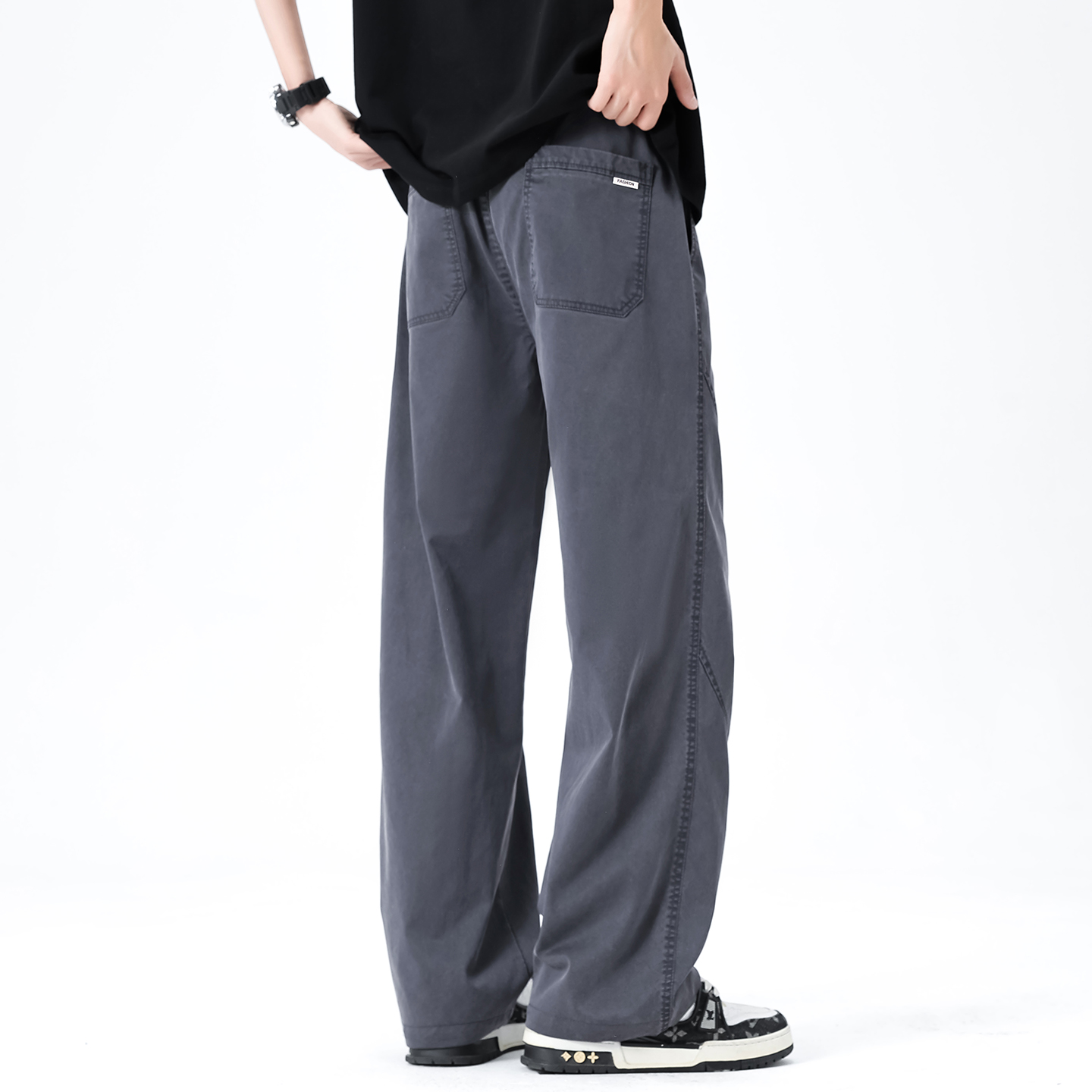 ブランド服メンズ春夏ルーズフィットストレートレッグパンツリヨ - Streetwear Outdoor Brand のレビューと価格