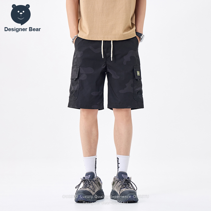 ブランド服夏カーゴ迷彩ショーツ男性マルチポケットだぶだぶの巾 - Streetwear Brand Clothing のレビューと価格