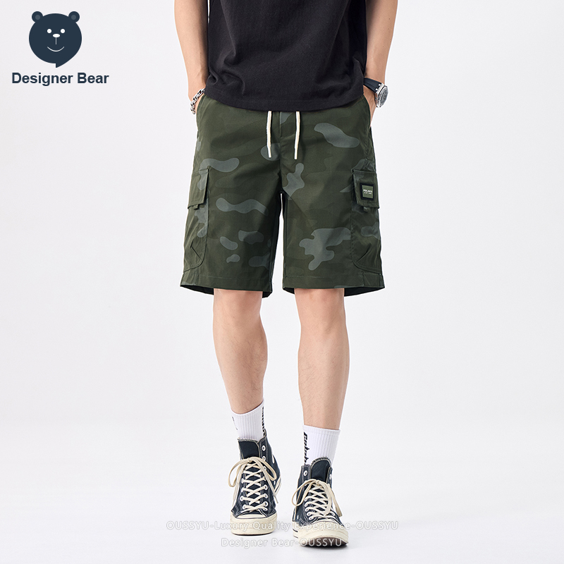 ブランド服夏カーゴ迷彩ショーツ男性マルチポケットだぶだぶの巾 - Streetwear Brand Clothing のレビューと価格