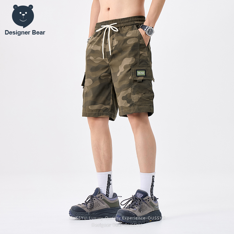 ブランド服夏カーゴ迷彩ショーツ男性マルチポケットだぶだぶの巾 - Streetwear Brand Clothing のレビューと価格