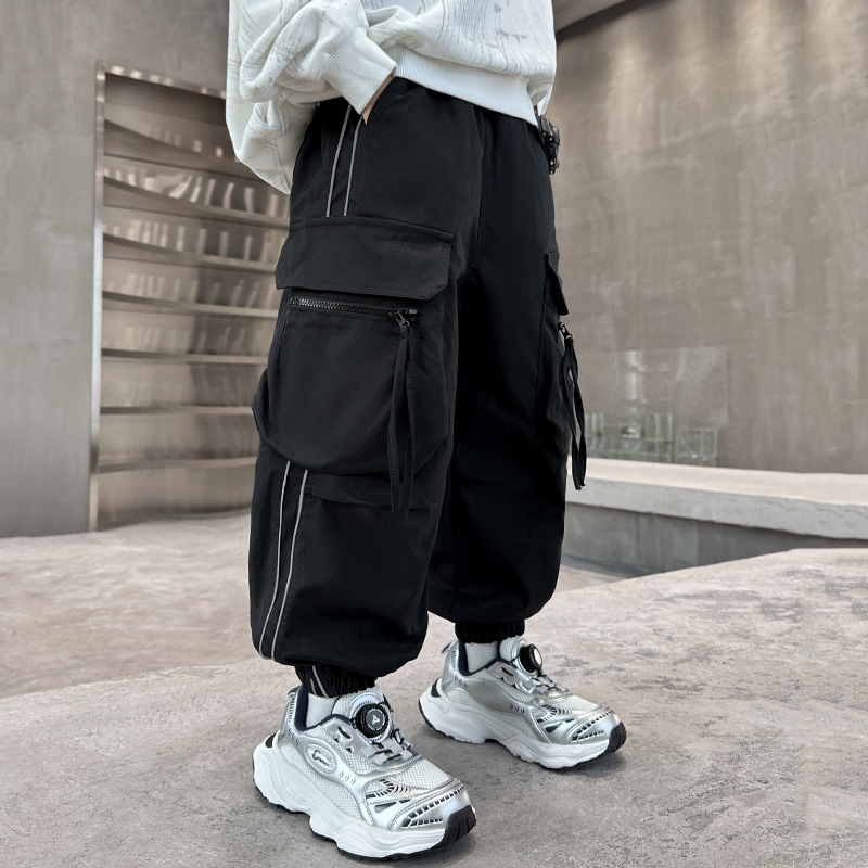 ボーイズカーゴパンツ大ポケットストライプ子供用オーバーオール - Streetwear Outdoor Brand のレビューと価格