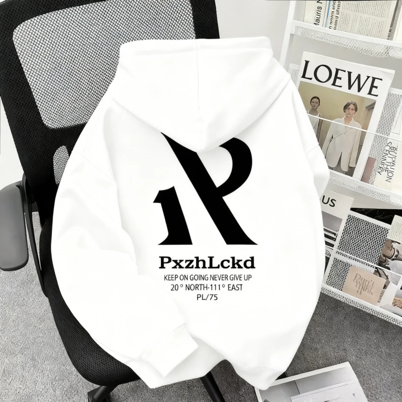 メンズ秋冬アメリカンスタイルレタープリントトレンディブランド - Streetwear Brand Hoodie のレビューと価格