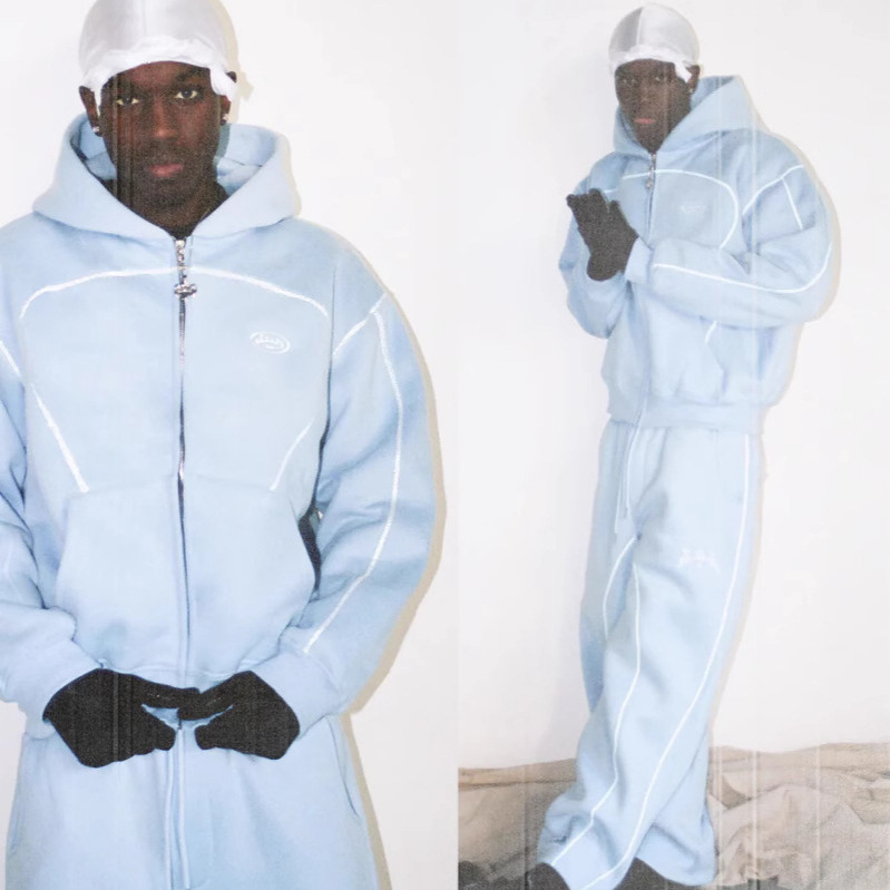 ルーズジッパーフーディーストリートウェアユニセックスカジュア - Streetwear Brand Hoodie のレビューと価格