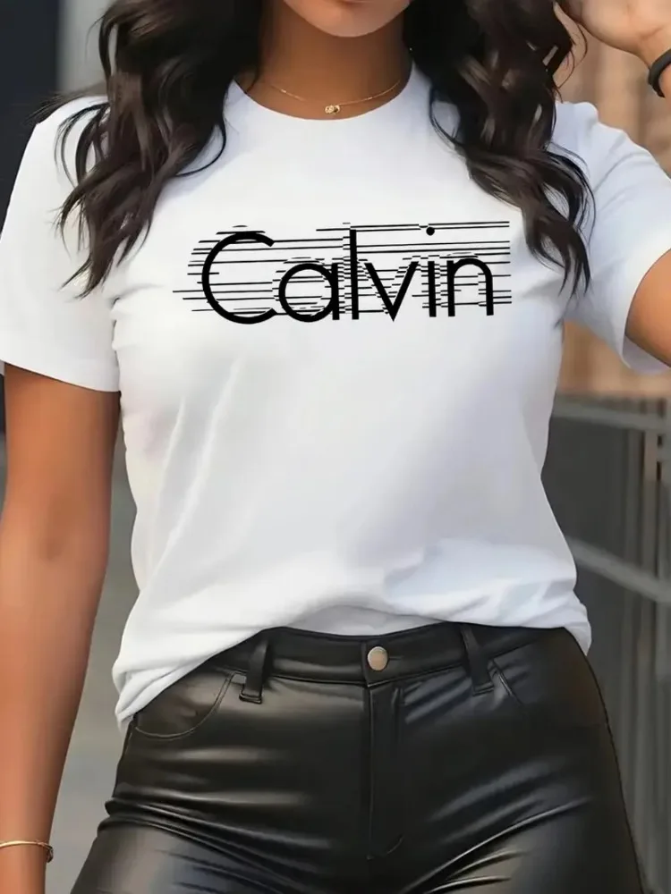 カルバン レディース Tシャツ レジャー ファッション 半袖 - Women Streetwear Brand のレビューと価格