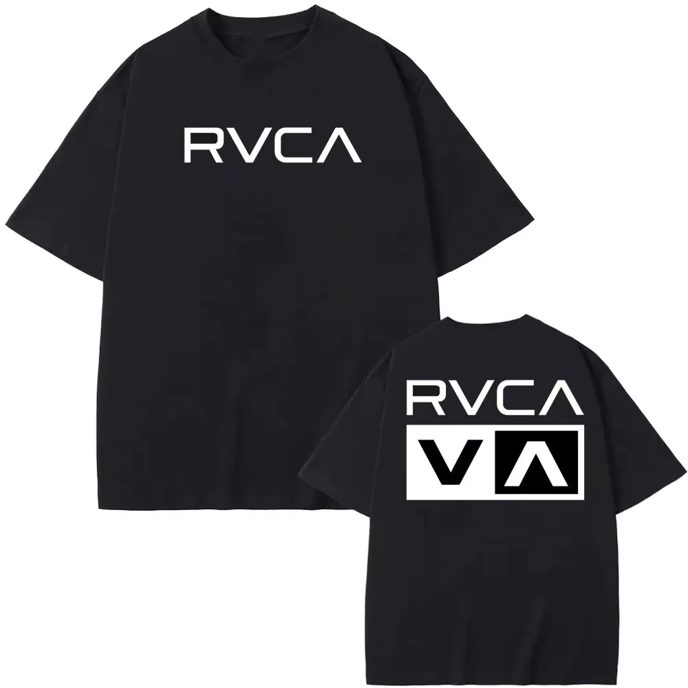 RVCA Tシャツ黒 Tシャツ夏の綿 Tシャツ夏半袖ファッシ - Women Streetwear Brand のレビューと価格